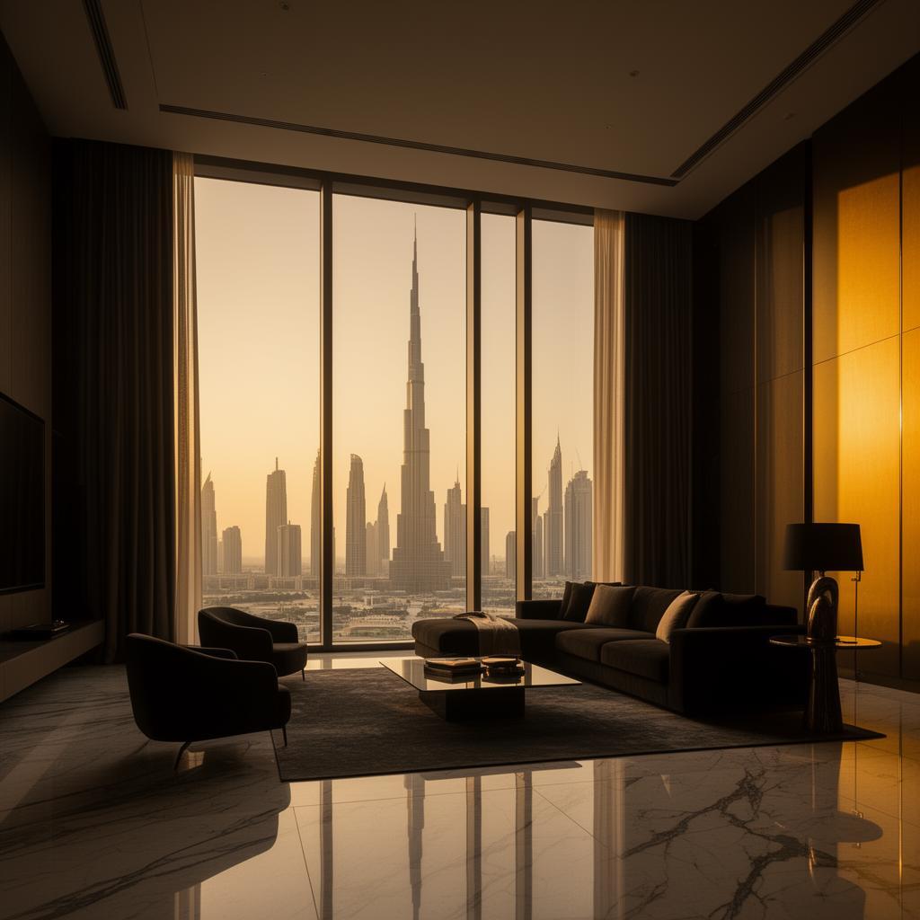 Luxury Dubai apartment with Burj Khalifa view